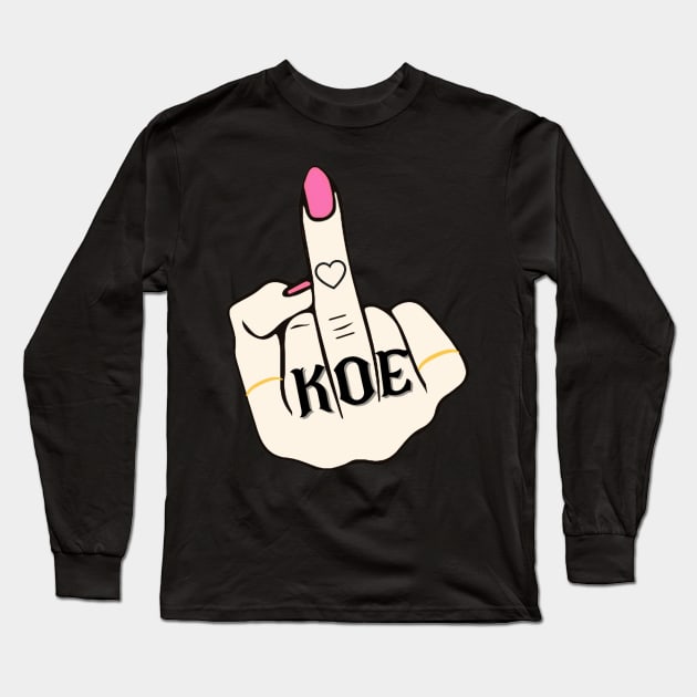 KOE (Wetzel) Woman_s Middle Finger Active Long Sleeve T-Shirt by MasterMug